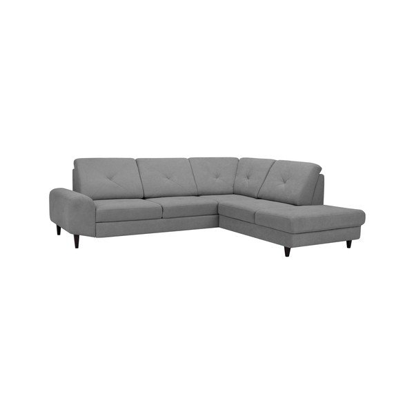 Světle šedá rohová rozkládací pohovka s úložným prostorem Windsor & Co Sofas, pravý roh Beta-image-1