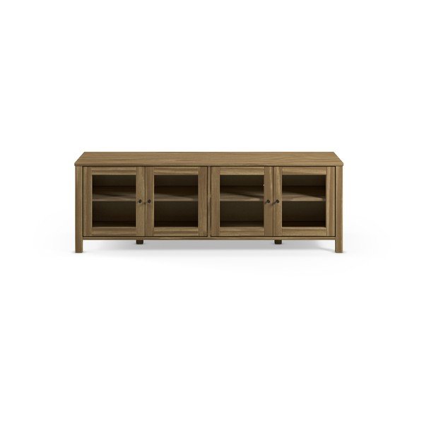 Mobile TV di colore naturale in pino massiccio 150x50x40 cm Alessandra – Marckeric-image-2