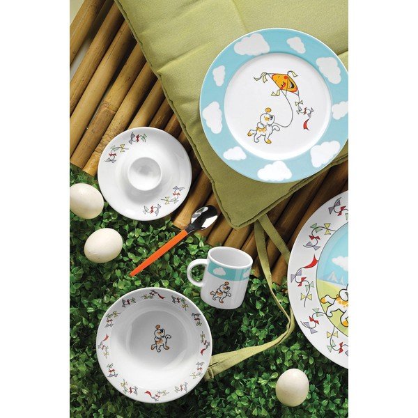 Set da pranzo per bambini da 5 pezzi in porcellana Puppy - Kütahya Porselen-image-1