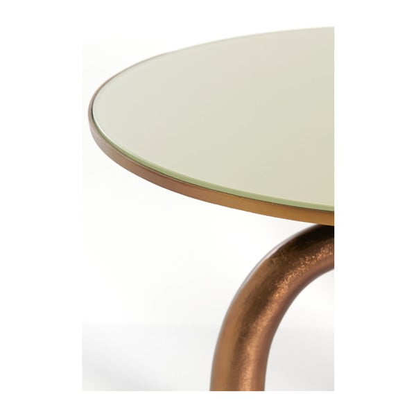 Tavolino rotondo in vetro bronzo e beige ø 76 cm Mello - Light & Living-image-2