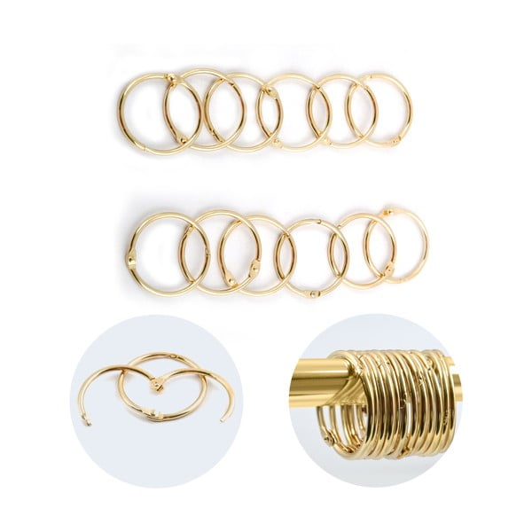 Set di anelli per tenda doccia oro opaco 12 pz Ringo Small – Spirella-image-4