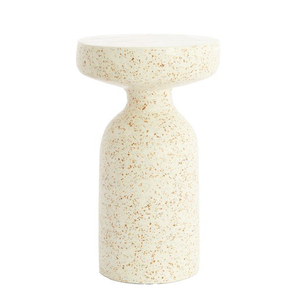 Tavolino rotondo in cemento terrazzato ø 32 cm Moravit – Light & Living
