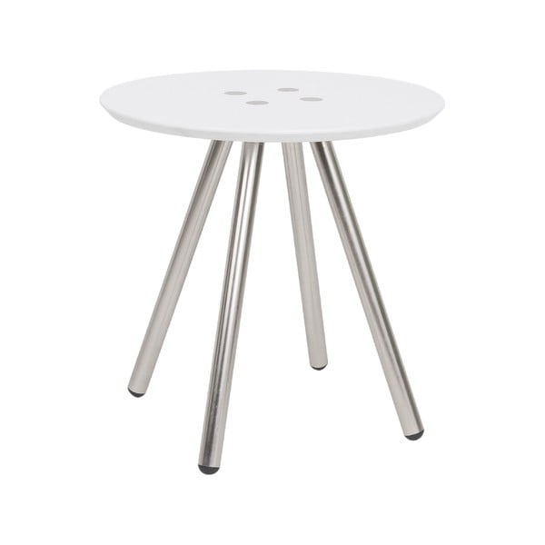 Tavolino bianco Letmotiv Sliced, ø 40 cm - Leitmotiv