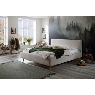 Letto matrimoniale imbottito beige 160x200 cm Mattis Cord - Meise Möbel