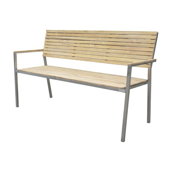 Panchina da giardino con struttura in acciaio Denver - Garden Pleasure-image-1