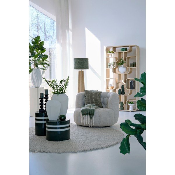 Scaffale colore naturale scuro in mango massiccio 100x200x30 cm Labare – Light & Living-image-1