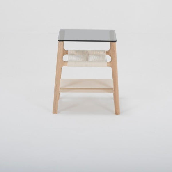 Tavolo pieghevole in legno massiccio di quercia Fawn - Gazzda-image-2