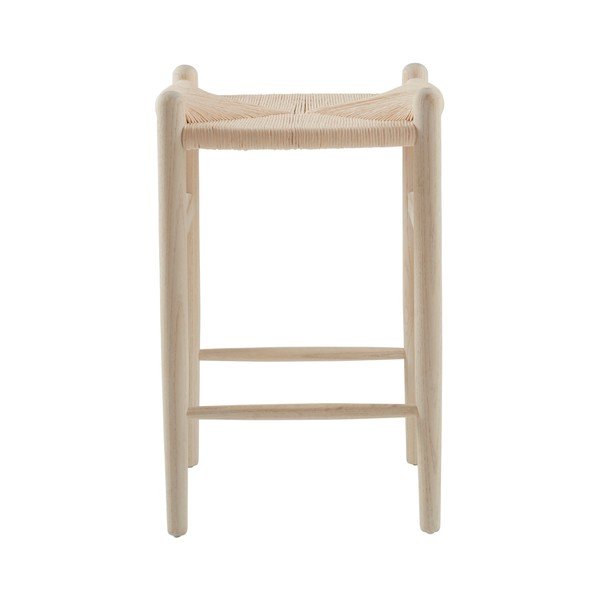 Sedia da bar colore naturale chiaro in olmo massiccio (altezza della seduta 63 cm) Nattavaara – Jotex-image-2