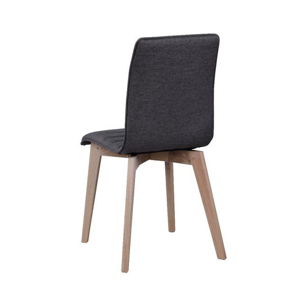 Sedia da pranzo grigio scuro con gambe grigio chiaro Grace - Rowico-image-4
