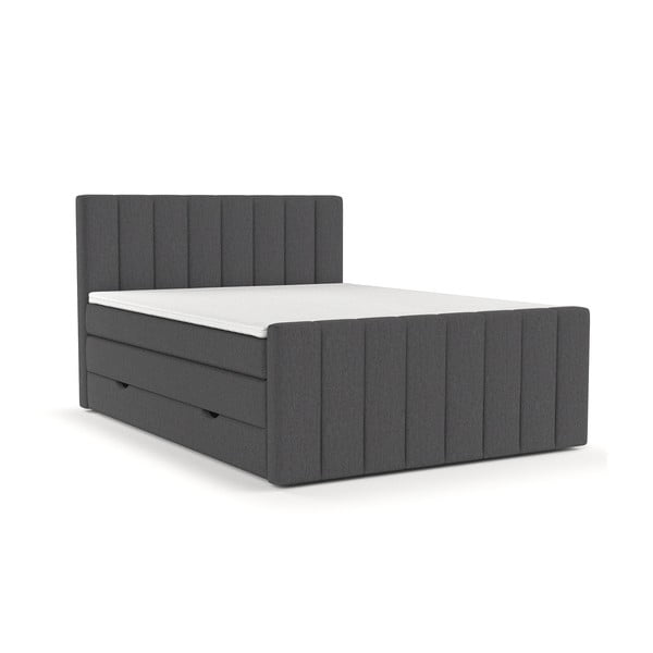 Letto boxspring grigio con contenitore 180x200 cm Ruby - Maison de Rêve