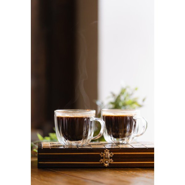 Tazzine in set per cappuccino in vetro 2 pz 350 ml Tulip – Vialli Design-image-3