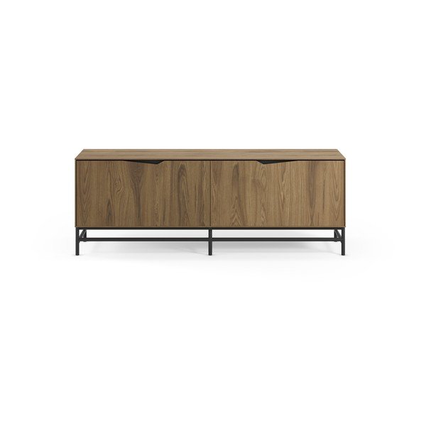 Mobile TV nero/di colore naturale con effetto rovere 150x61x35 cm Aiden – Marckeric