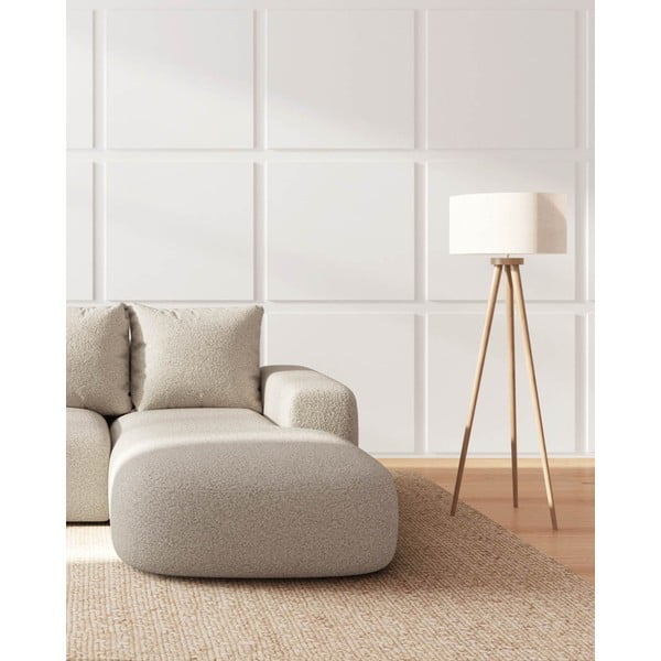 Divano angolare crema in tessuto bouclé (angolo destro) Feiro - MESONICA-image-3