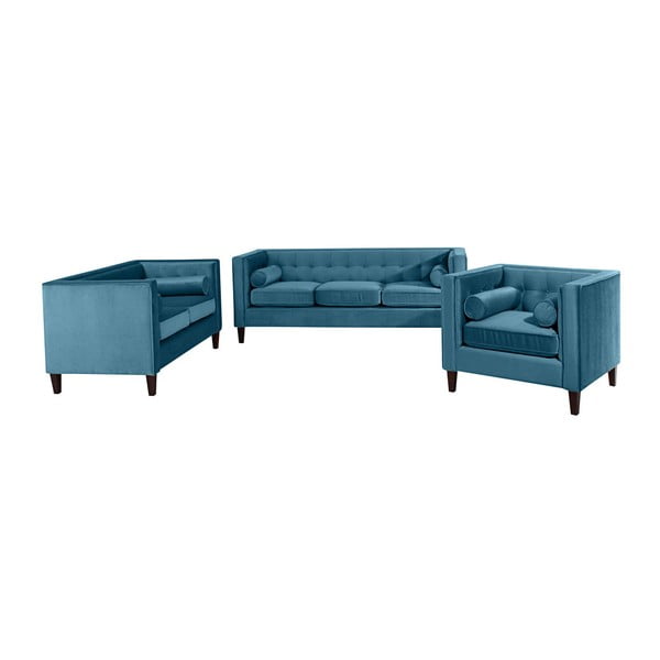 Poltrona Jeronimo blu petrolio - Max Winzer-image-1