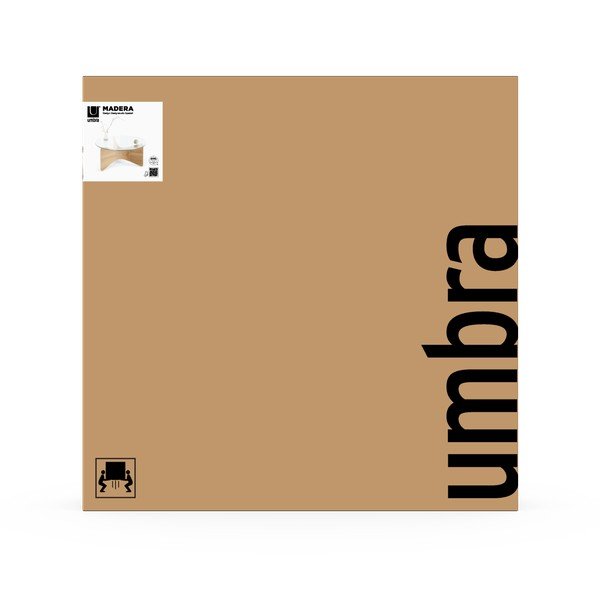 Tavolino rotondo con piano in vetro in colore naturale ø 84 cm Madera - Umbra-image-4