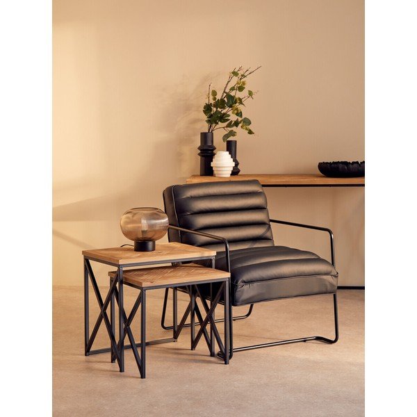 Set di tavolini in abete massiccio 2 pz 38x51 cm Kickford – Premier Housewares-image-1