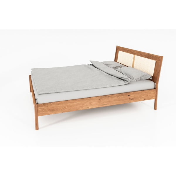 Letto singolo in legno di quercia 90x200 cm in colore naturale Pola - The Beds-image-1