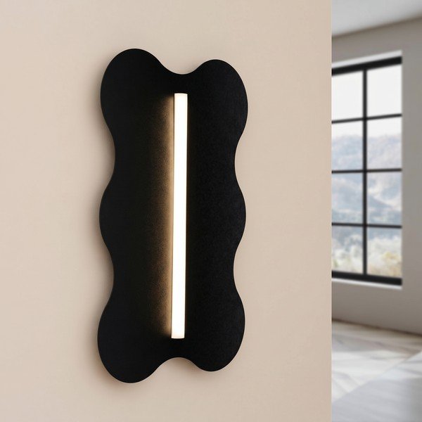 Lampada da parete nera in metallo KLOVER – Thoro-image-1