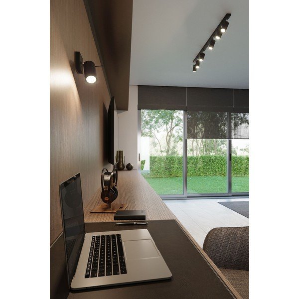 Faretto nero 8x30 cm Etna – Sollux-image-2