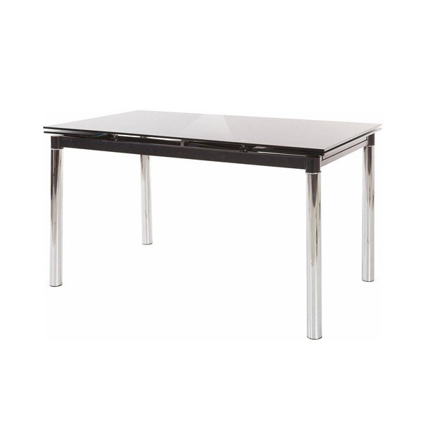Tavolo da pranzo nero con piano in vetro Pippa - Støraa