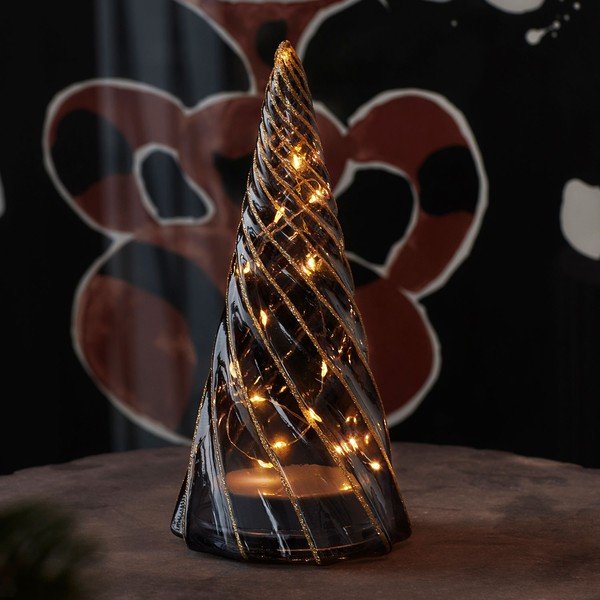 Decorazione luminosa nera con alimentazione a batteria ø 9,5 cm Vilma Tree – Sirius-image-1