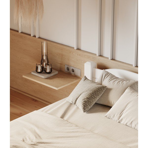 Letto singolo bianco in pino massiccio 90x200 cm Liva – Olivia Living-image-4
