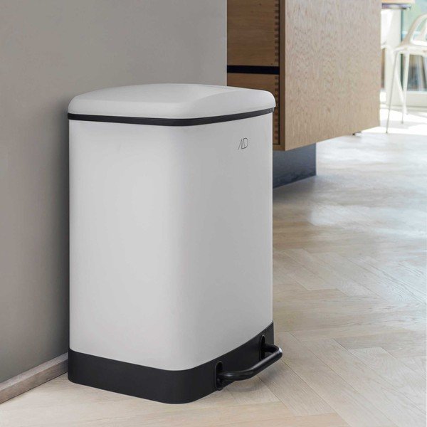 Bidone a pedale in metallo bianco per rifiuti differenziati 24 l Wonda - Mette Ditmer Denmark-image-1