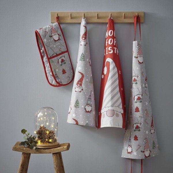 Grembiule in cotone con motivo natalizio Gnomes - Catherine Lansfield-image-1
