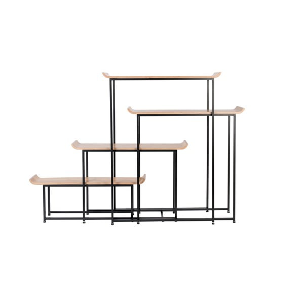 Mensola in bambù di colore nero-naturale 114x148 cm Flodka - Zuiver-image-3