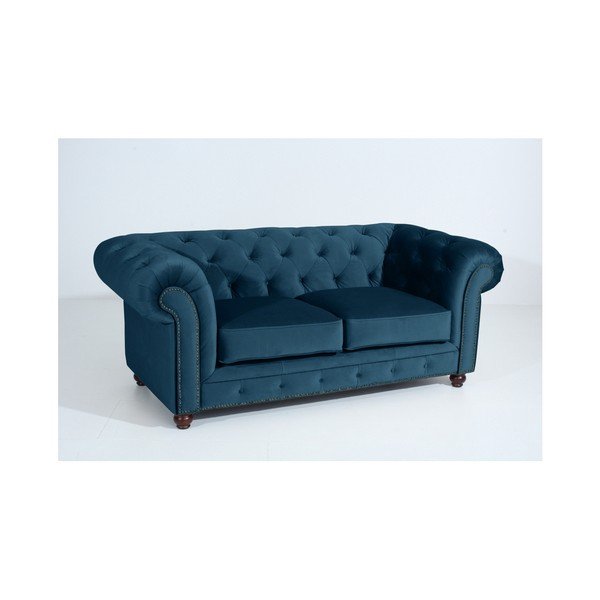 Divano blu Orleans Velvet, 196 cm - Max Winzer-image-2