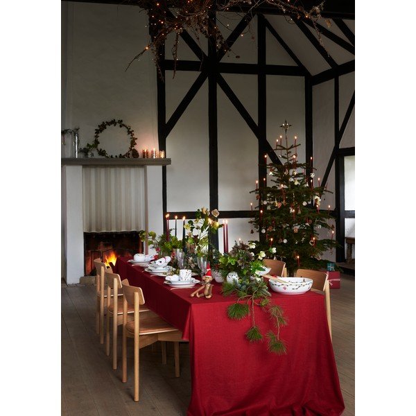 Vaso in porcellana bianca dipinto a mano con motivo natalizio Hammershøi - Kähler Design-image-2