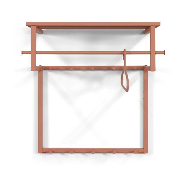 Attaccapanni da parete color salmone in metallo con scaffale 76 cm Rizzoli – Spinder Design-image-2