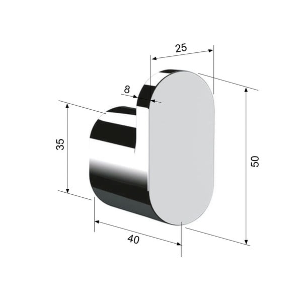 Gancio a parete in ottone nero opaco Flori - Sapho-image-1