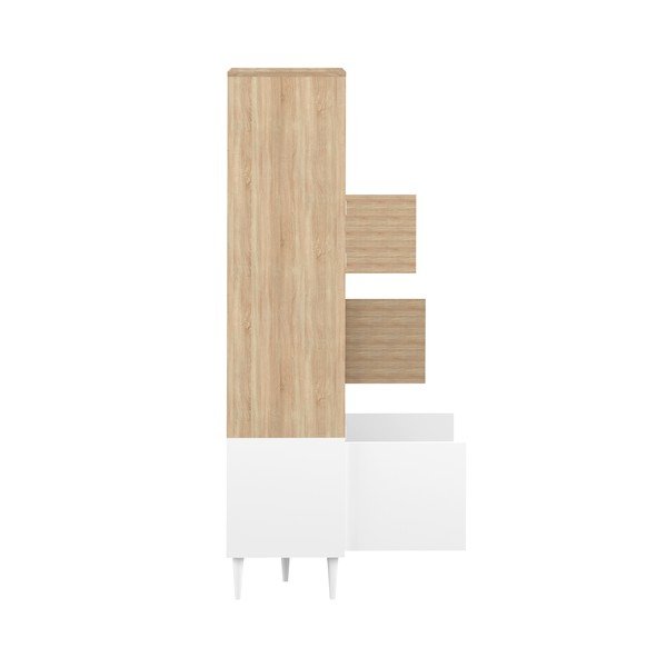 Libreria bianca in rovere 90x180 cm Horizon - TemaHome-image-4