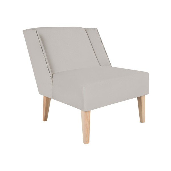 Světle šedé křeslo Micadoni Home Cesar