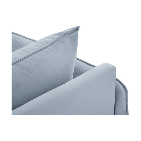 Poltrona in velluto azzurro (angolo sinistro) Vienna - Cosmopolitan Design-image-4