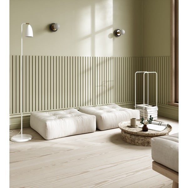 Pouf divano in velluto a coste Avorio More - Karup Design-image-4