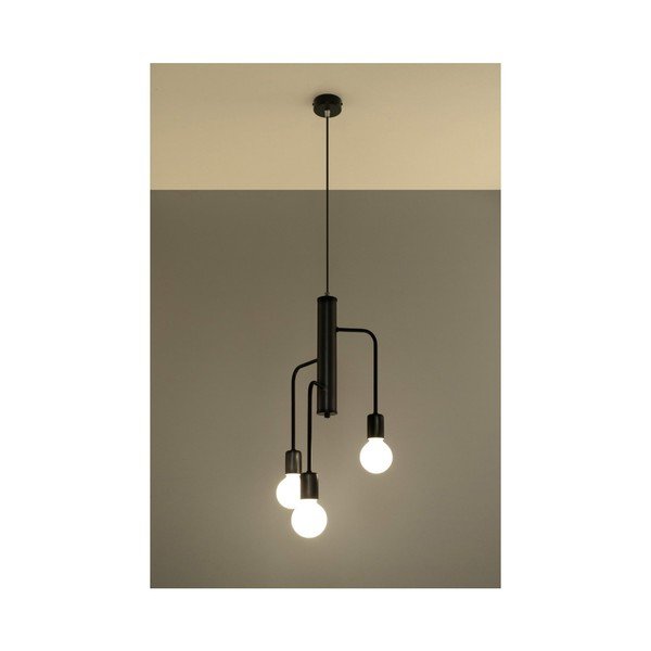 Lampada da soffitto nera Donato 3M - Sollux-image-2