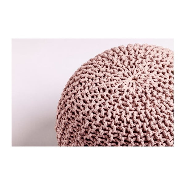 Poggiapiedi rosa polveroso con rivestimento in lavorato a maglia Jagger – Bonami Essentials-image-2