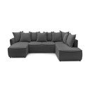 Divano letto angolare grigio scuro (angolo destro) Leon - Bobochic Paris