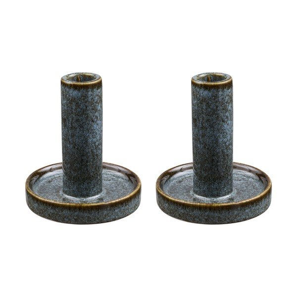 Portacandele in set in ceramica 2 pz – House Nordic
