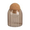 Vaso in vetro marrone con coperchio in sughero Gemma, altezza 14 cm - PT LIVING