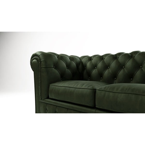Divano in velluto verde scuro 184 cm Cambridge - Ropez-image-3