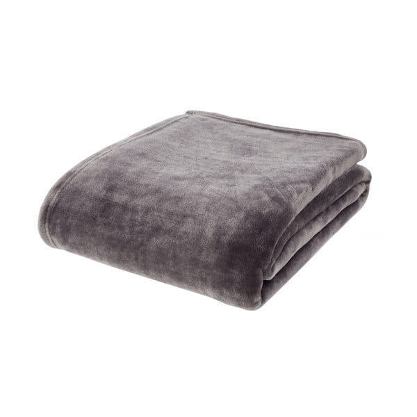 Coperta grigio scuro in micropile 130x170 cm Raschel Velvet – Catherine Lansfield