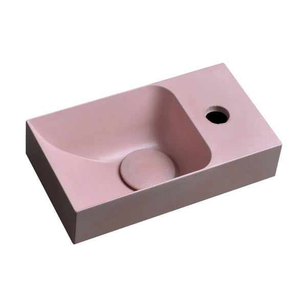 Lavabo rosa in calcestruzzo 31x17 cm Piccolino – Sapho