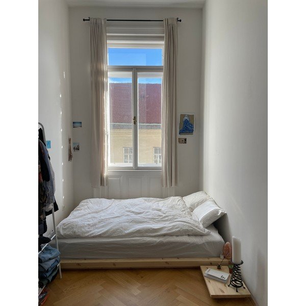 Letto singolo di colore naturale in pino massiccio senza testiera con rete inclusa 120x200 cm Dock – Karup-image-4