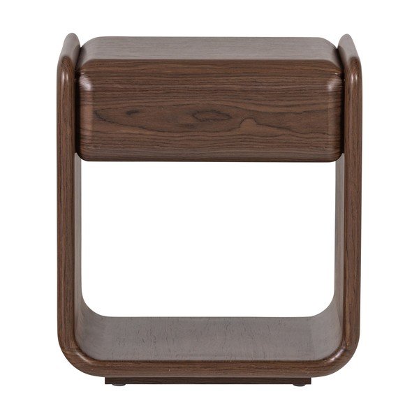 Comodino colore naturale scuro con ripiani Elura – WOOOD-image-2