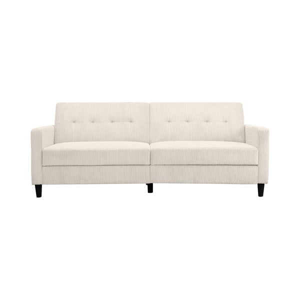 Divano letto in velluto a coste bianco 82 cm Hartford - Støraa-image-4