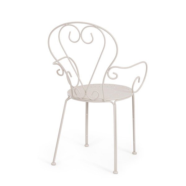 Sedia da esterno beige in metallo Etienne – Bizzotto-image-4