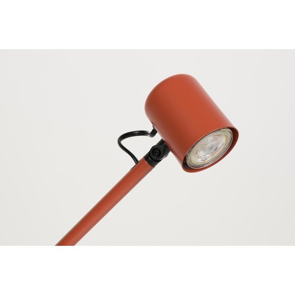 Lampada da tavolo rossa in metallo (altezza totale 45,5 cm) Aero – White Label-image-2